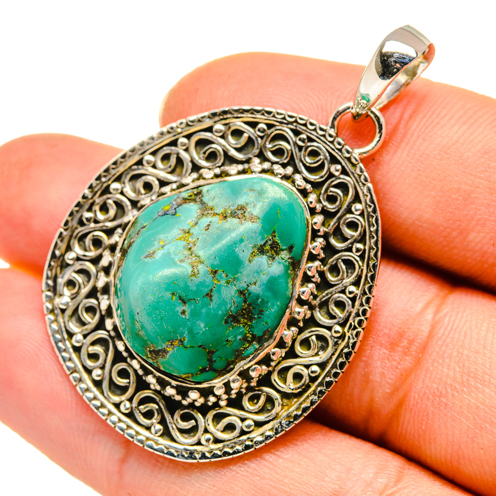 Tibetan Turquoise Pendants handcrafted by Anasilvercos - PD7808