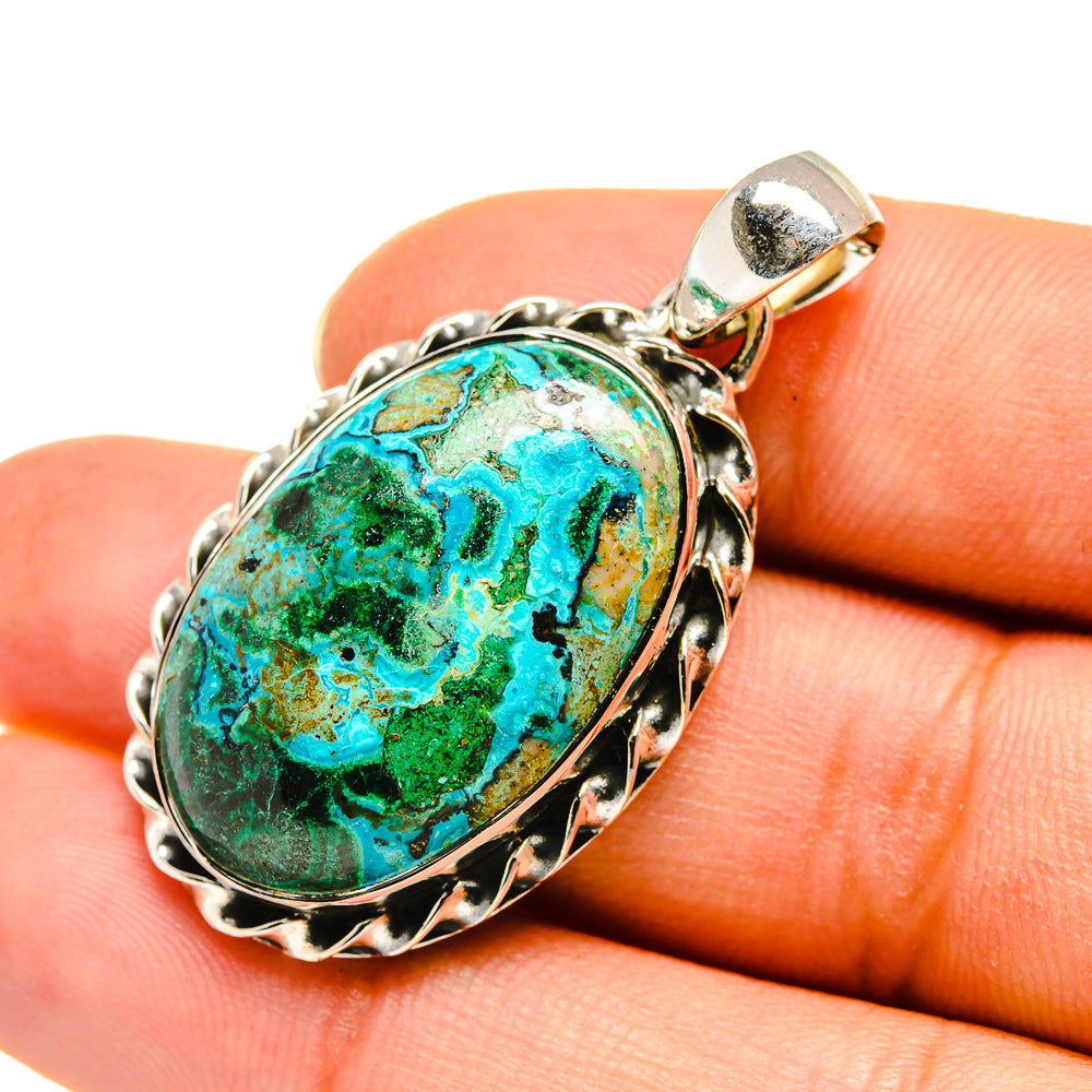 Chrysocolla Pendants handcrafted by Anasilvercos - PD7809