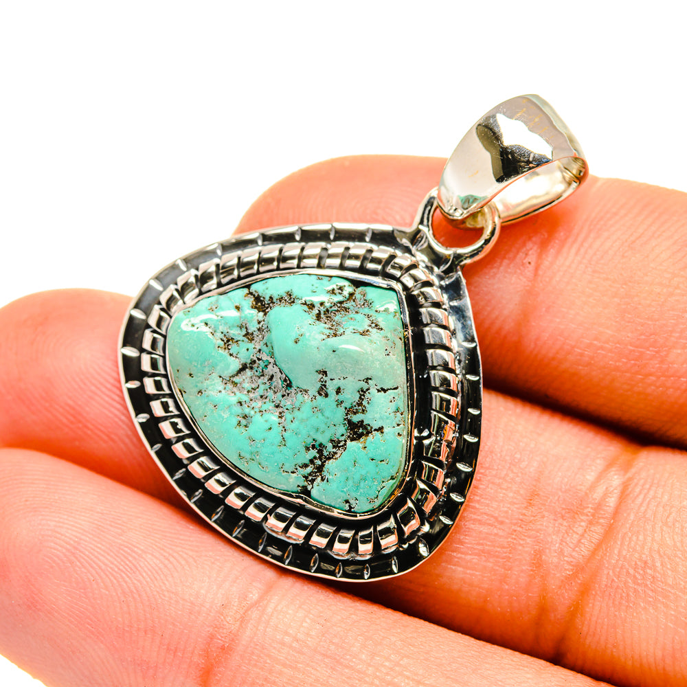 Tibetan Turquoise Pendants handcrafted by Anasilvercos - PD7813
