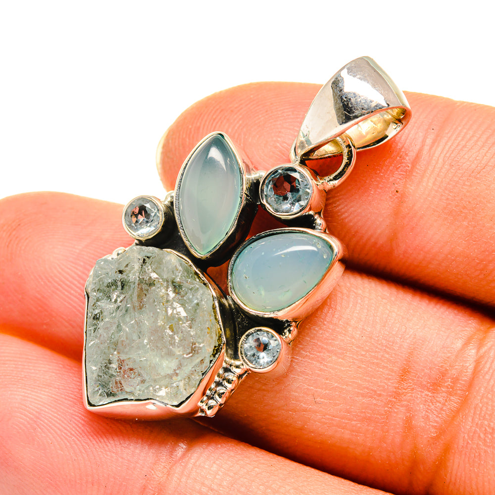 Aquamarine Pendants handcrafted by Anasilvercos - PD7818