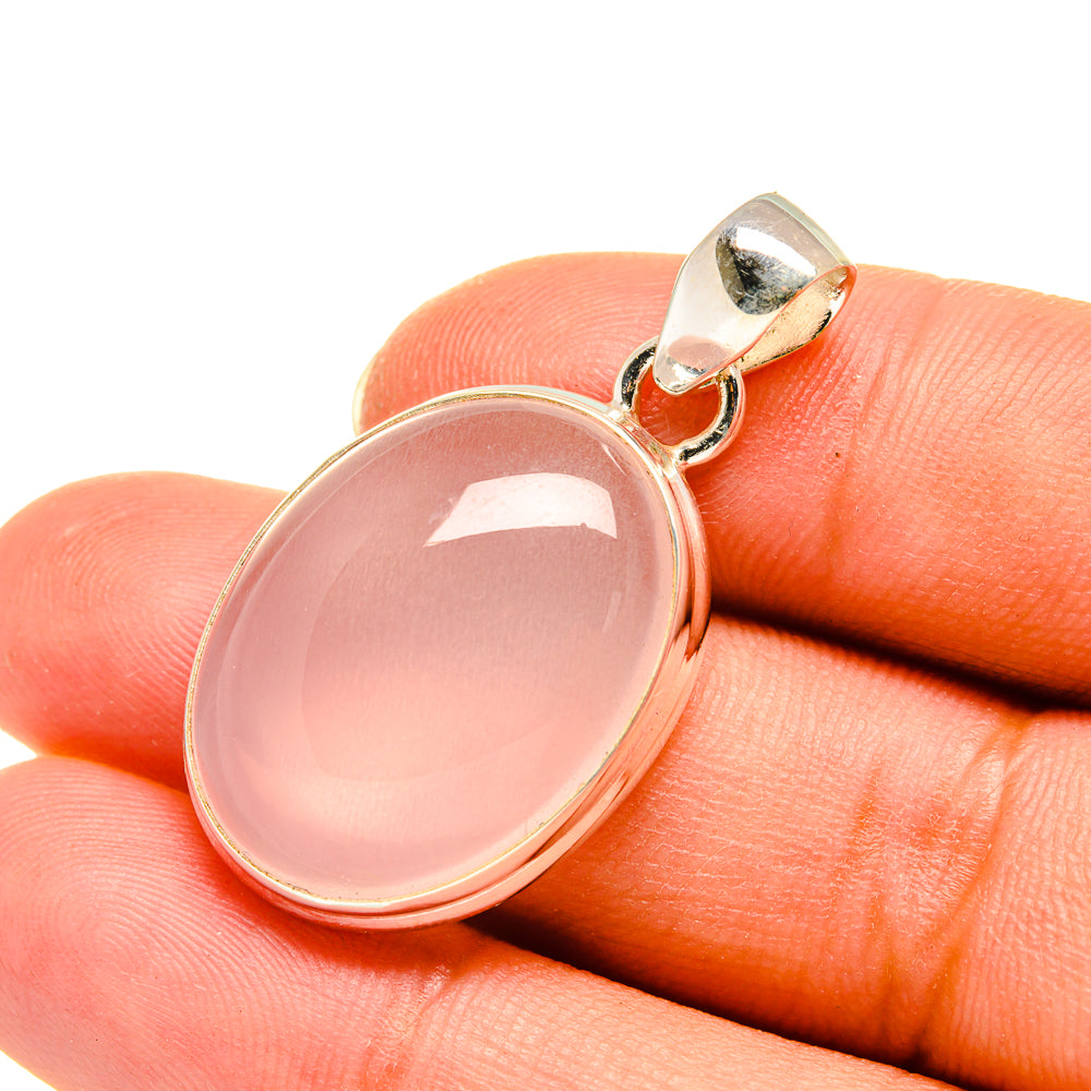 Rose Quartz Pendants handcrafted by Anasilvercos - PD7863