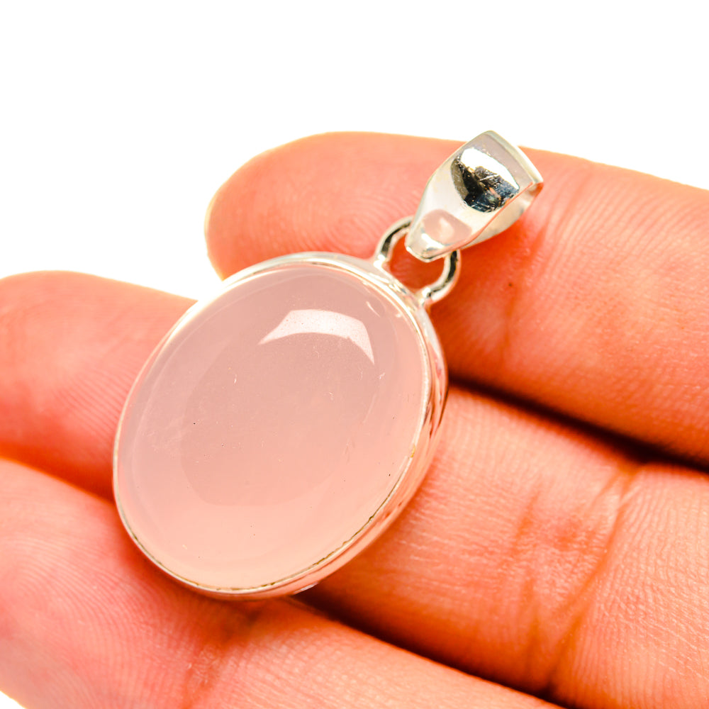 Rose Quartz Pendants handcrafted by Anasilvercos - PD7864