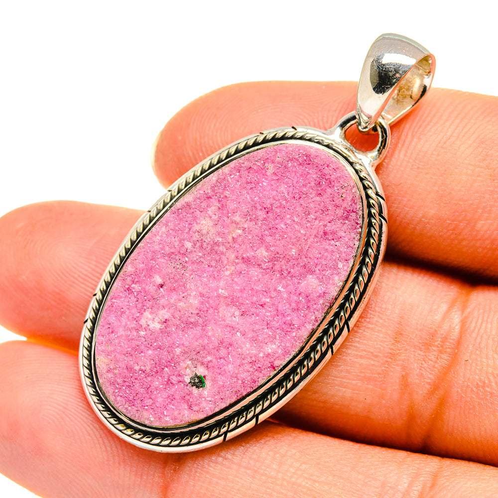 Cobalto Calcite Druzy Pendants handcrafted by Anasilvercos - PD7874