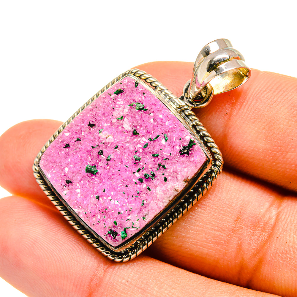 Cobalto Calcite Druzy Pendants handcrafted by Anasilvercos - PD7881