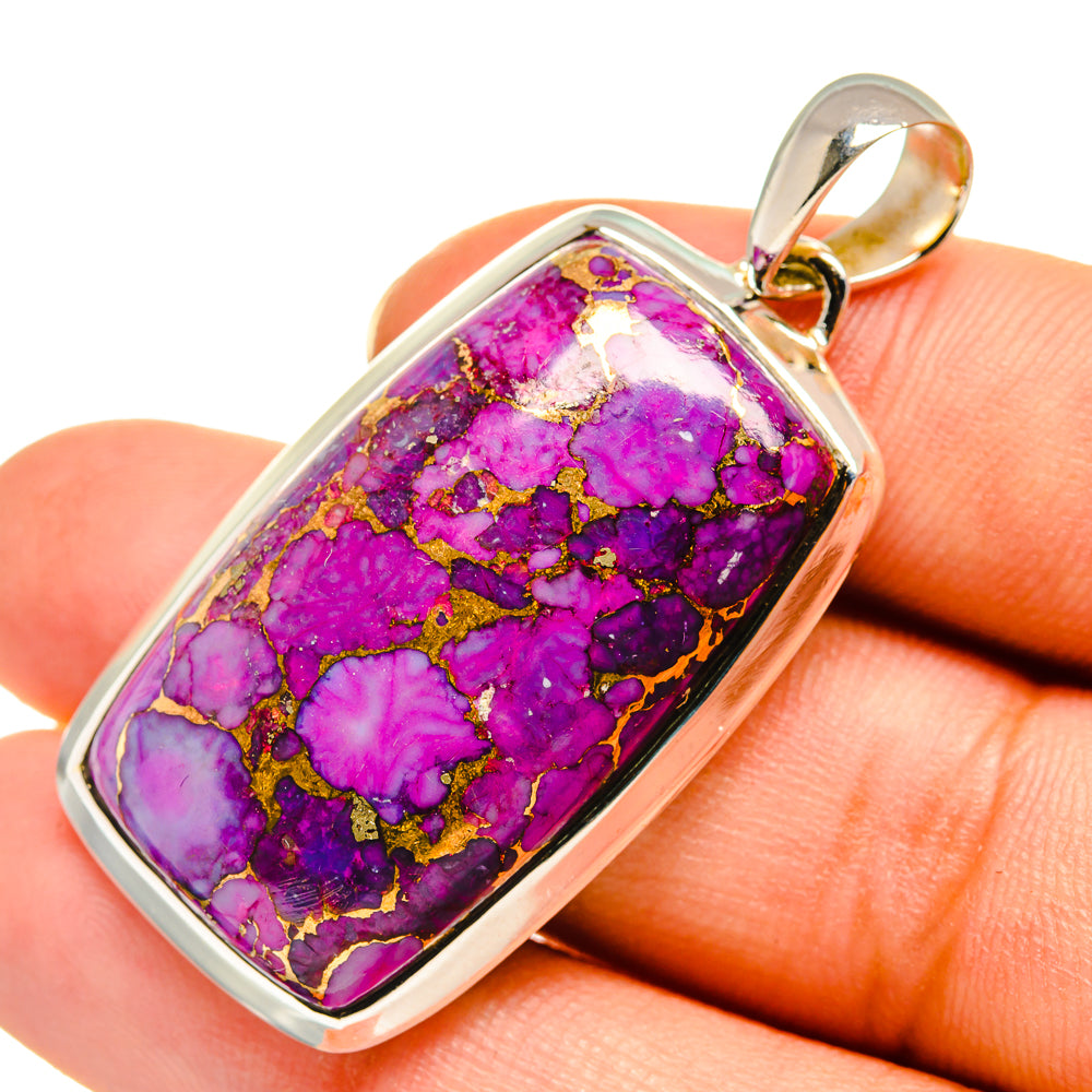 Purple Copper Composite Turquoise Pendants handcrafted by Anasilvercos - PD7892