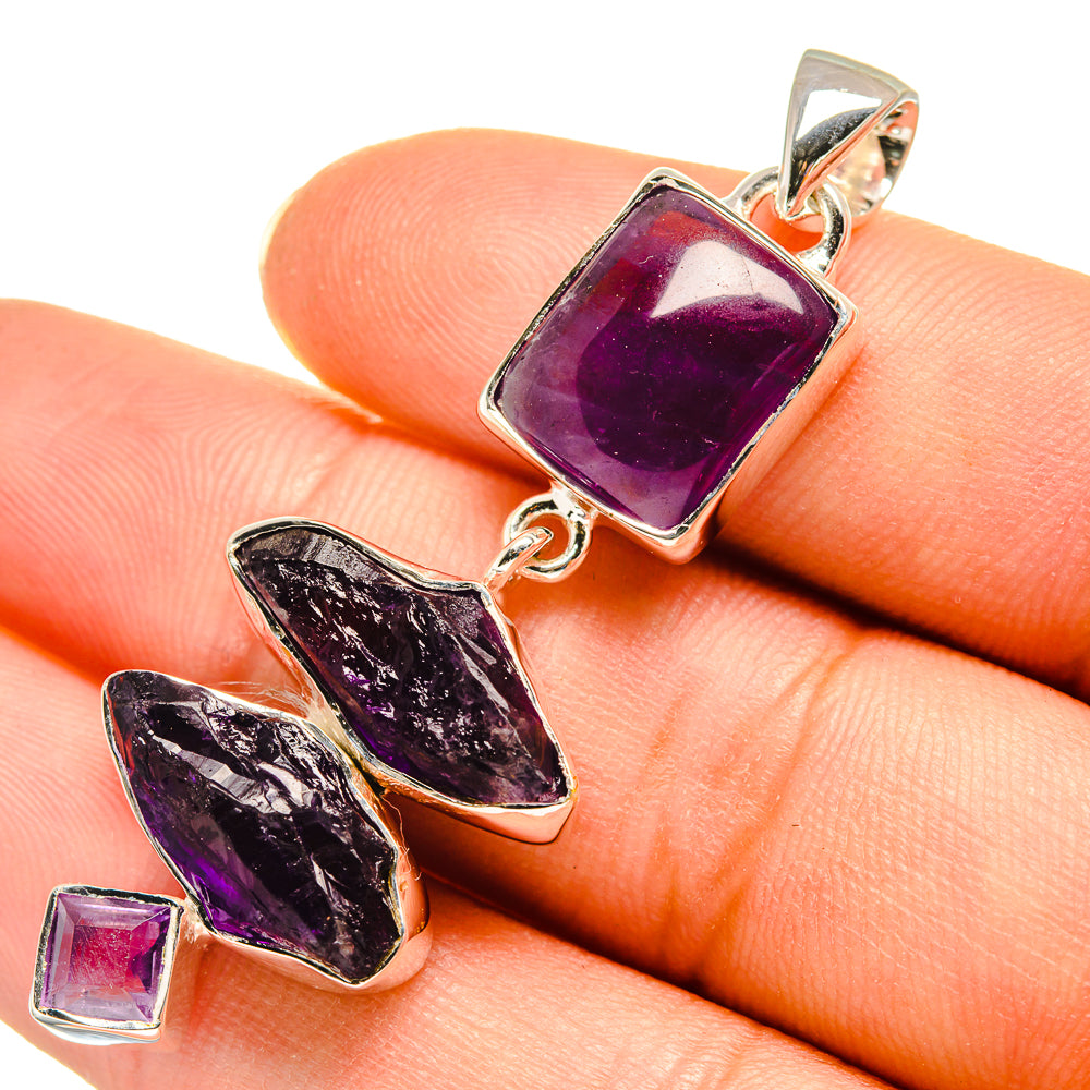 Amethyst Pendants handcrafted by Anasilvercos - PD7908
