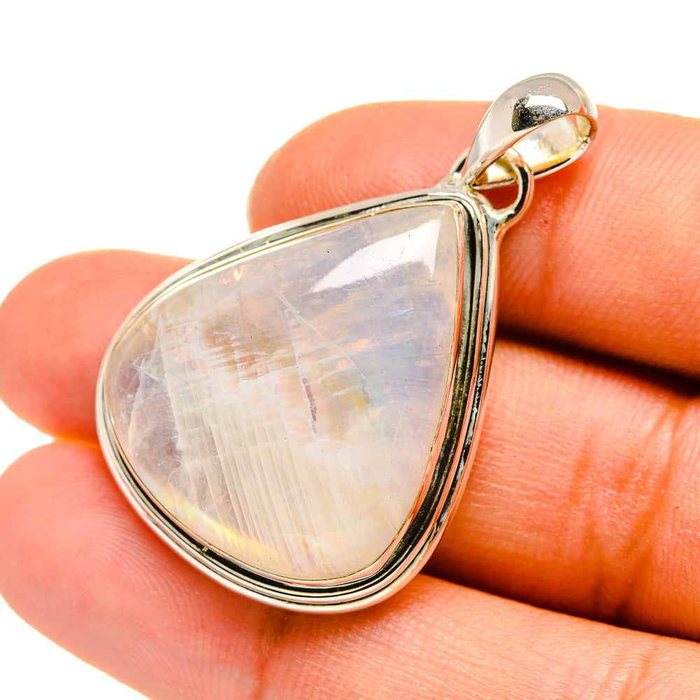 Rainbow Moonstone Pendants handcrafted by Anasilvercos - PD7918
