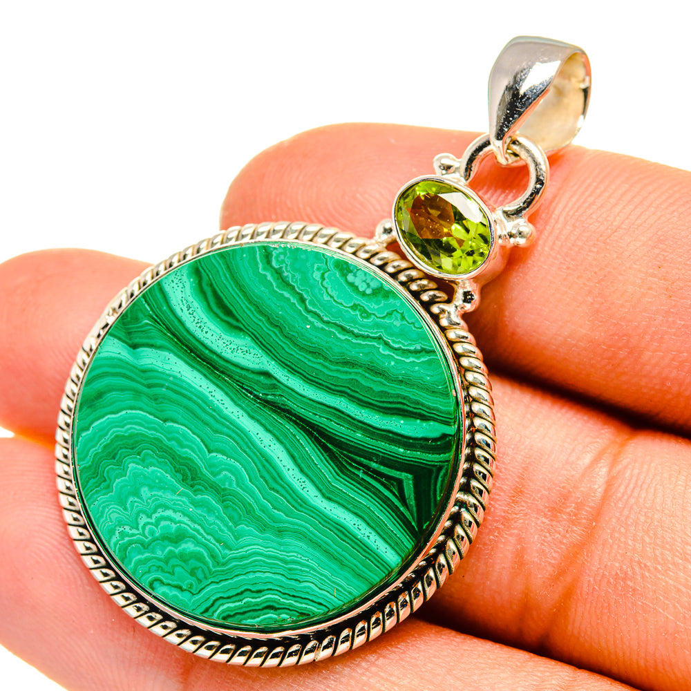 Malachite Pendants handcrafted by Anasilvercos - PD7925