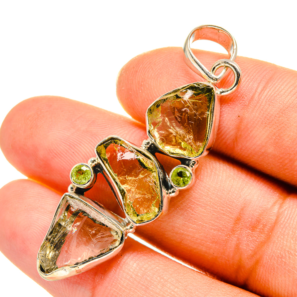 Green Amethyst Pendants handcrafted by Anasilvercos - PD7932