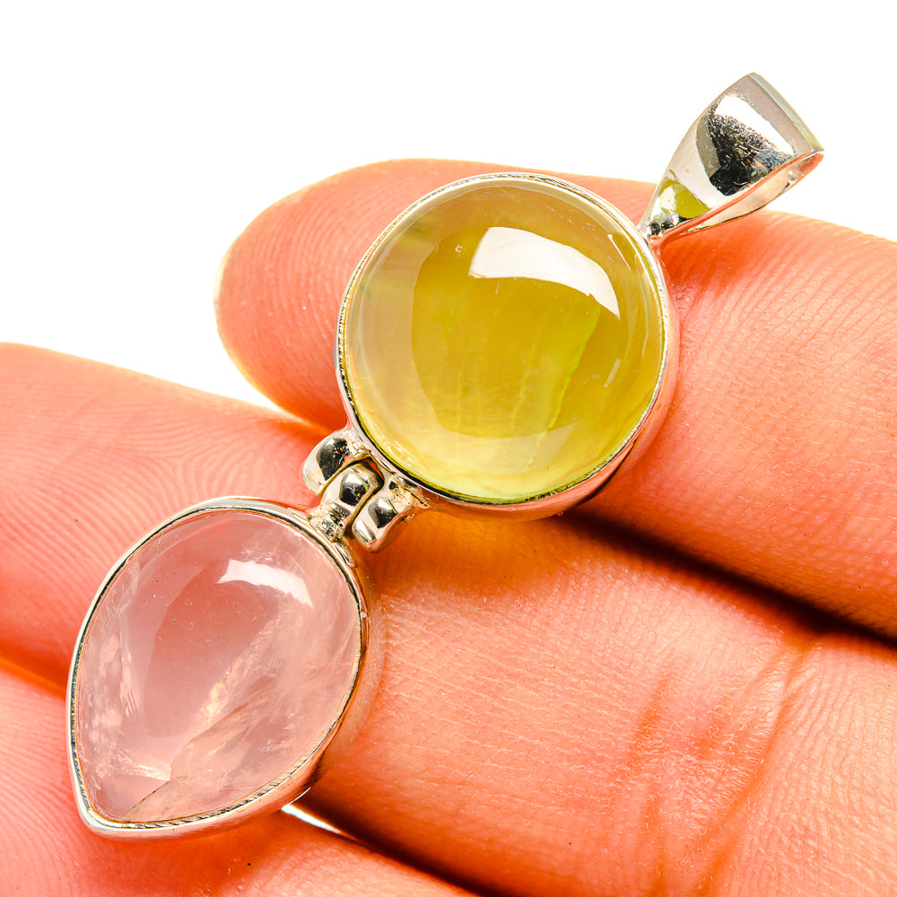 Prehnite Pendants handcrafted by Anasilvercos - PD7933
