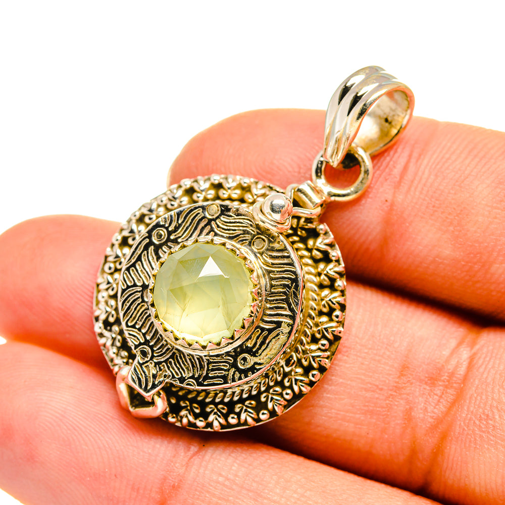 Prehnite Pendants handcrafted by Anasilvercos - PD7934