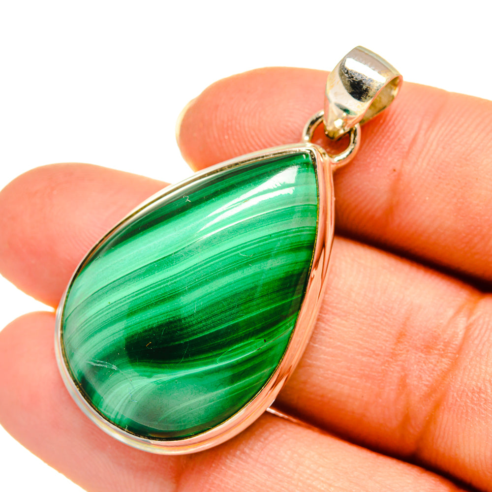 Malachite Pendants handcrafted by Anasilvercos - PD7942