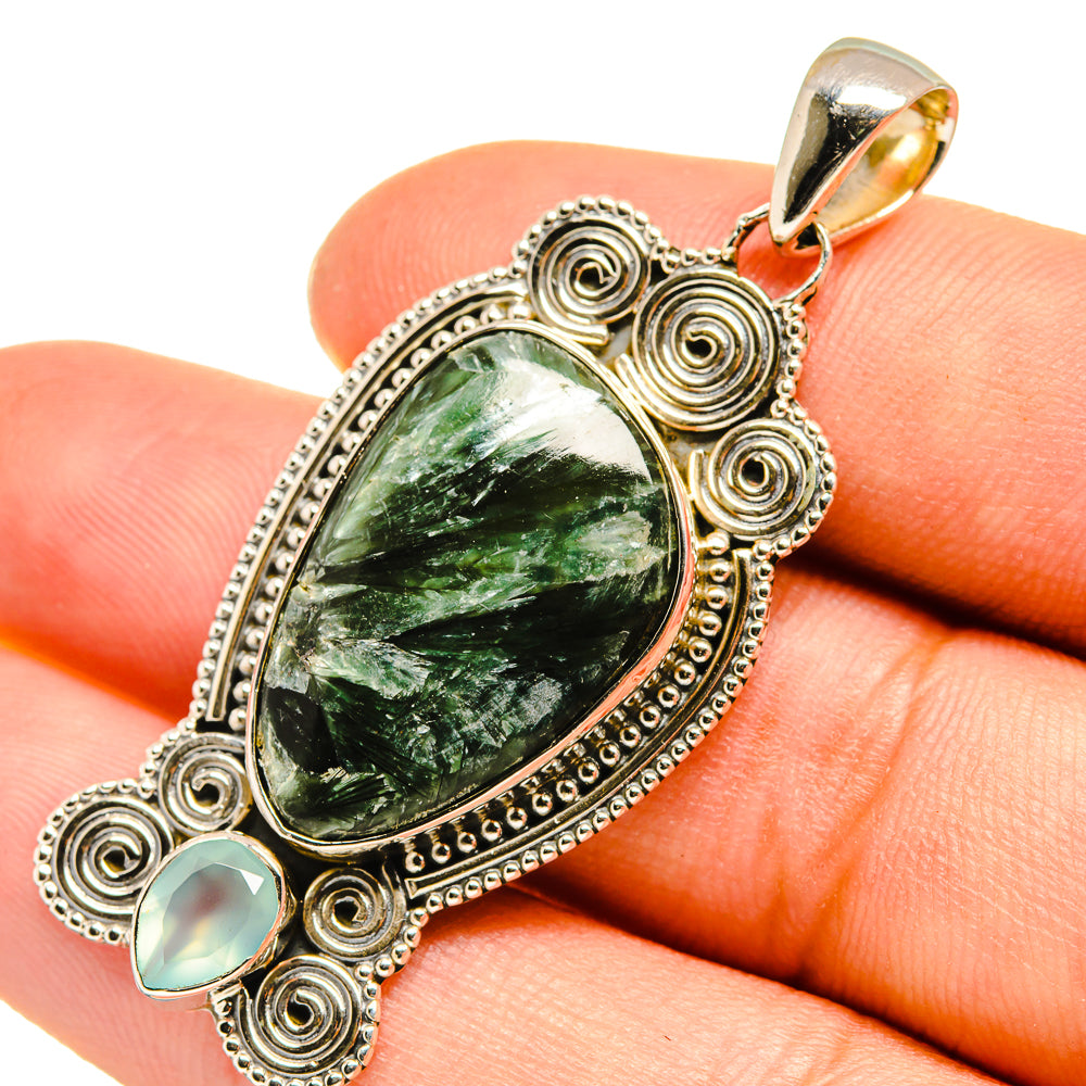 Seraphinite Pendants handcrafted by Anasilvercos - PD7946