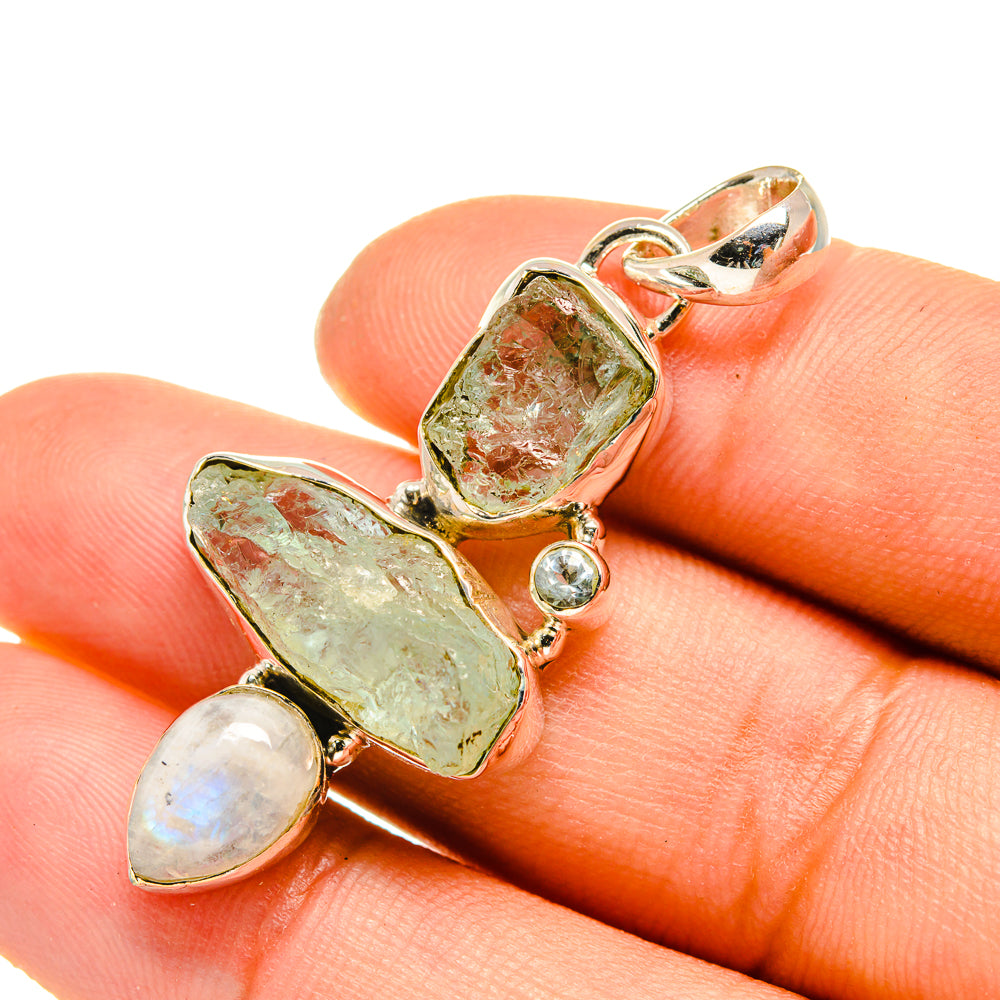 Aquamarine Pendants handcrafted by Anasilvercos - PD7947