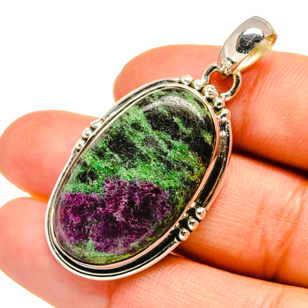 Ruby Zoisite Pendants handcrafted by Anasilvercos - PD7948