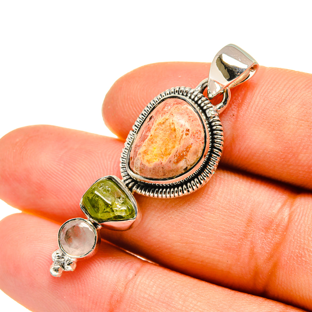 Mexican Fire Opal Pendants handcrafted by Anasilvercos - PD7951