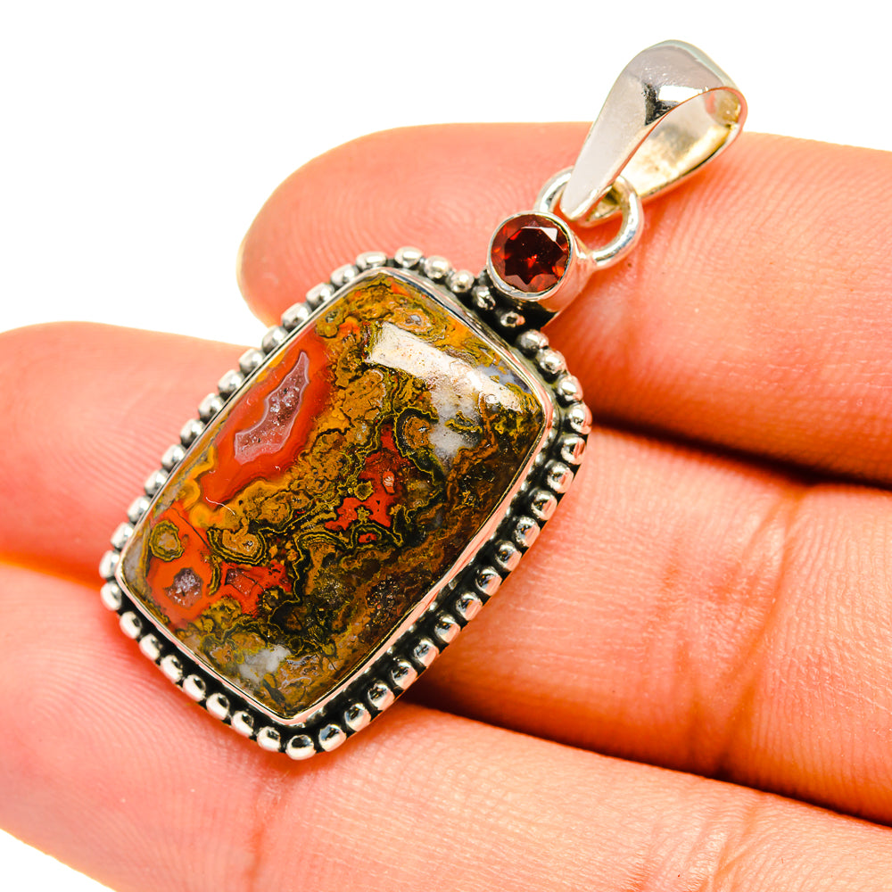 Moroccan Agate Pendants handcrafted by Anasilvercos - PD7955