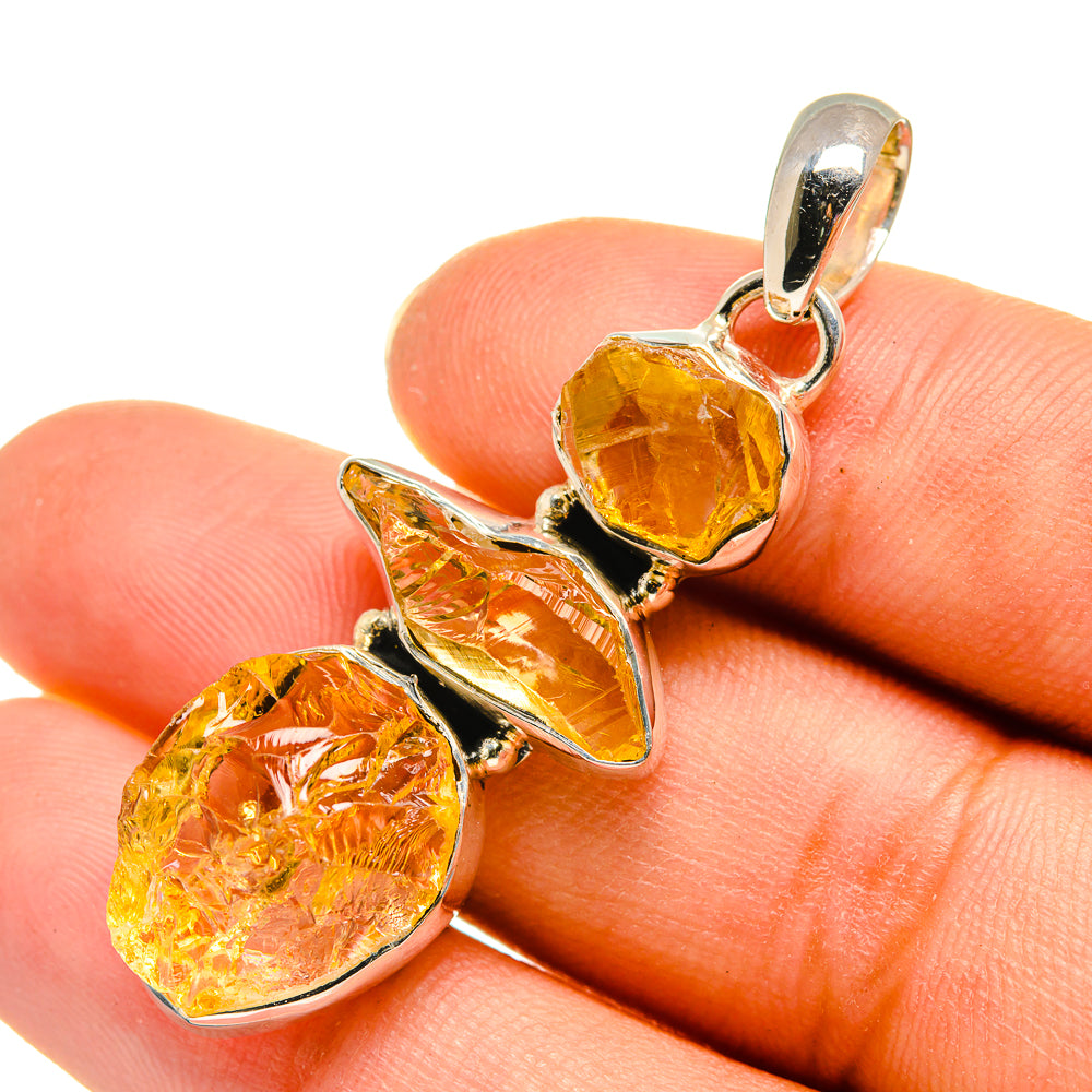 Citrine Pendants handcrafted by Anasilvercos - PD7956