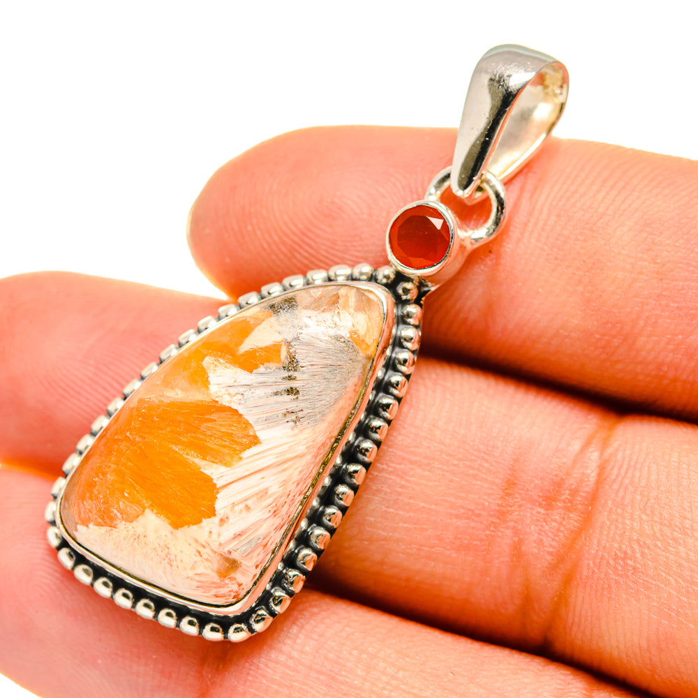 Mexican Fire Opal Pendants handcrafted by Anasilvercos - PD7966