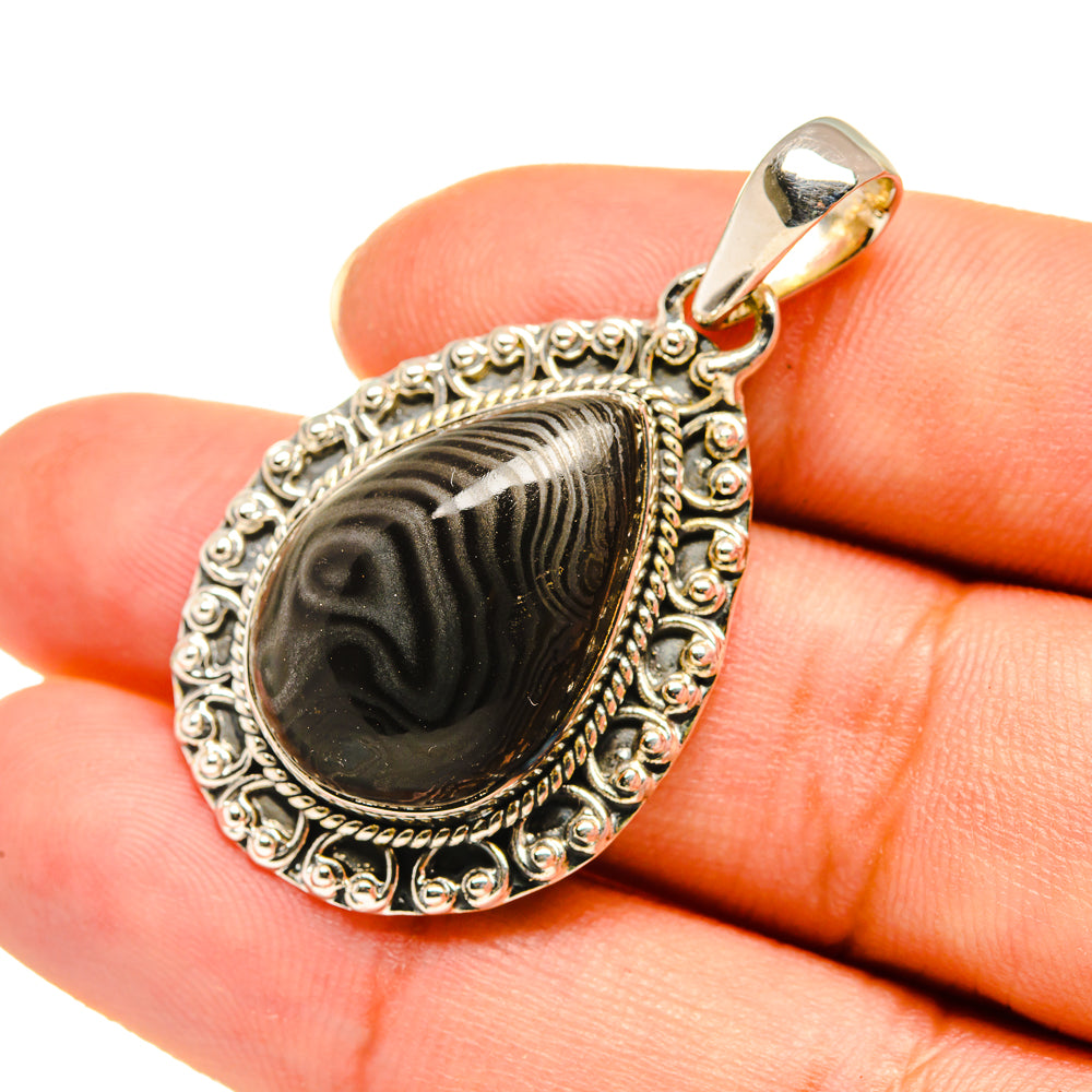 Psilomelane Pendants handcrafted by Anasilvercos - PD7994