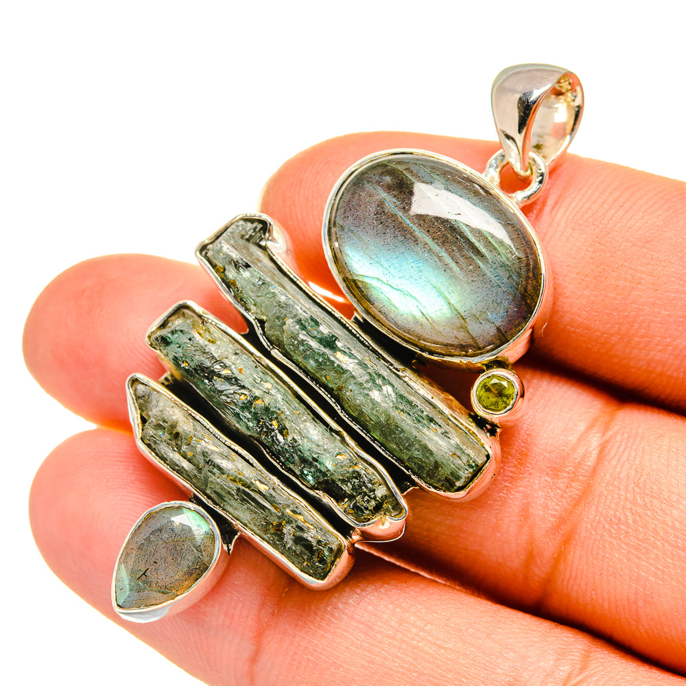 Labradorite, Aquamarine, Peridot Pendants handcrafted by Anasilvercos - PD8005