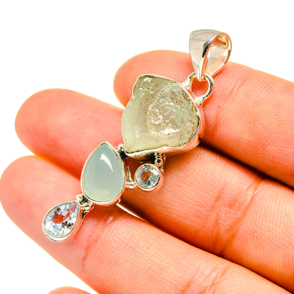Aquamarine, Blue Topaz Pendants handcrafted by Anasilvercos - PD8011