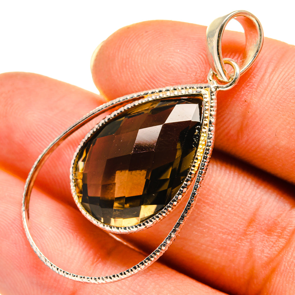 Smoky Quartz Pendants handcrafted by Anasilvercos - PD8054