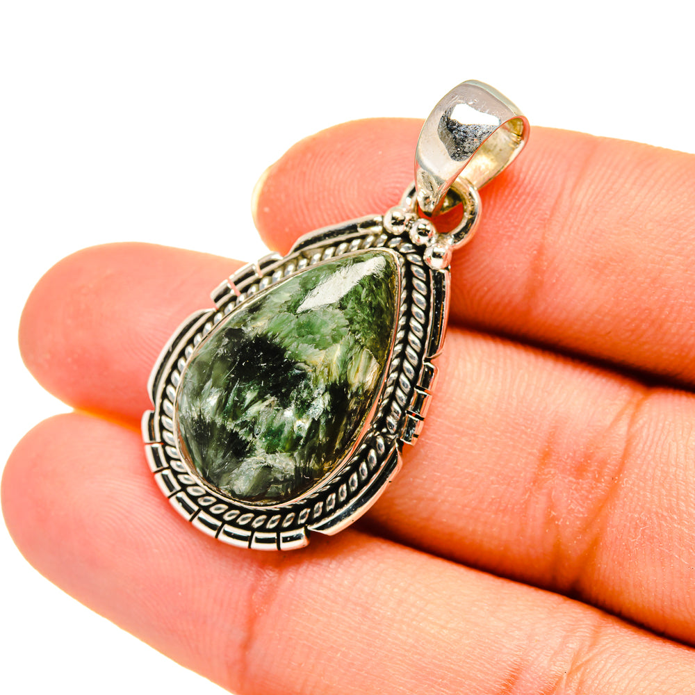 Seraphinite Pendants handcrafted by Anasilvercos - PD8103