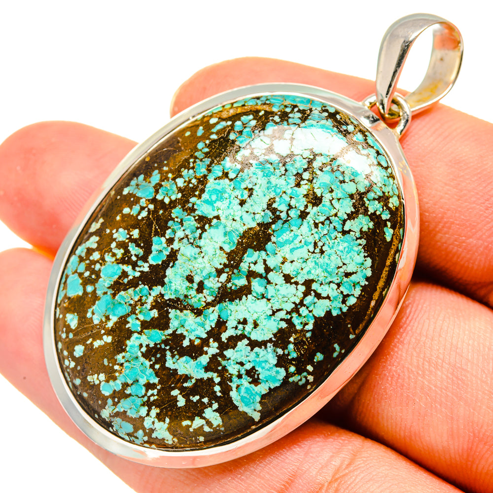 Tibetan Turquoise Pendants handcrafted by Anasilvercos - PD8130
