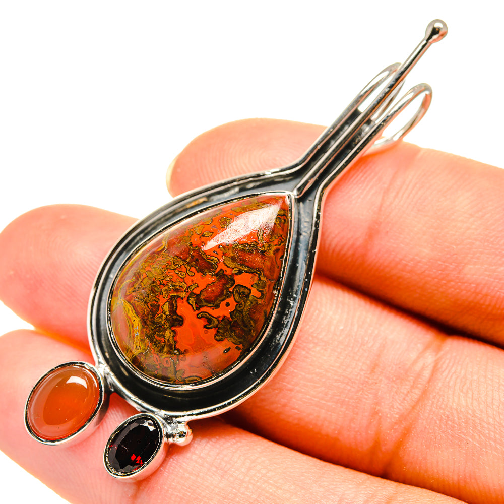 Red Jasper, Carnelian, Garnet Pendants handcrafted by Anasilvercos - PD8137