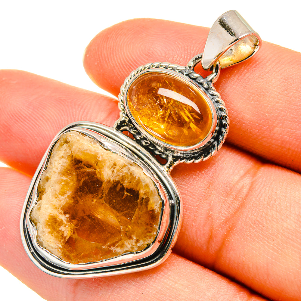 Citrine Pendants handcrafted by Anasilvercos - PD8162