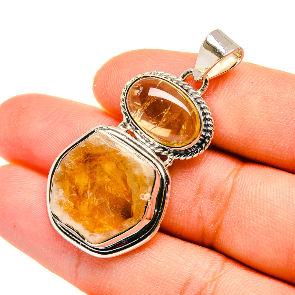 Citrine Pendants handcrafted by Anasilvercos - PD8192
