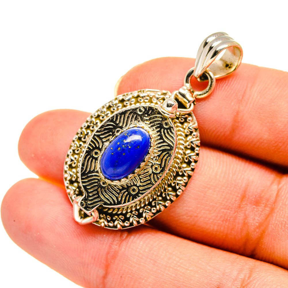 Lapis Lazuli Pendants handcrafted by Anasilvercos - PD8198