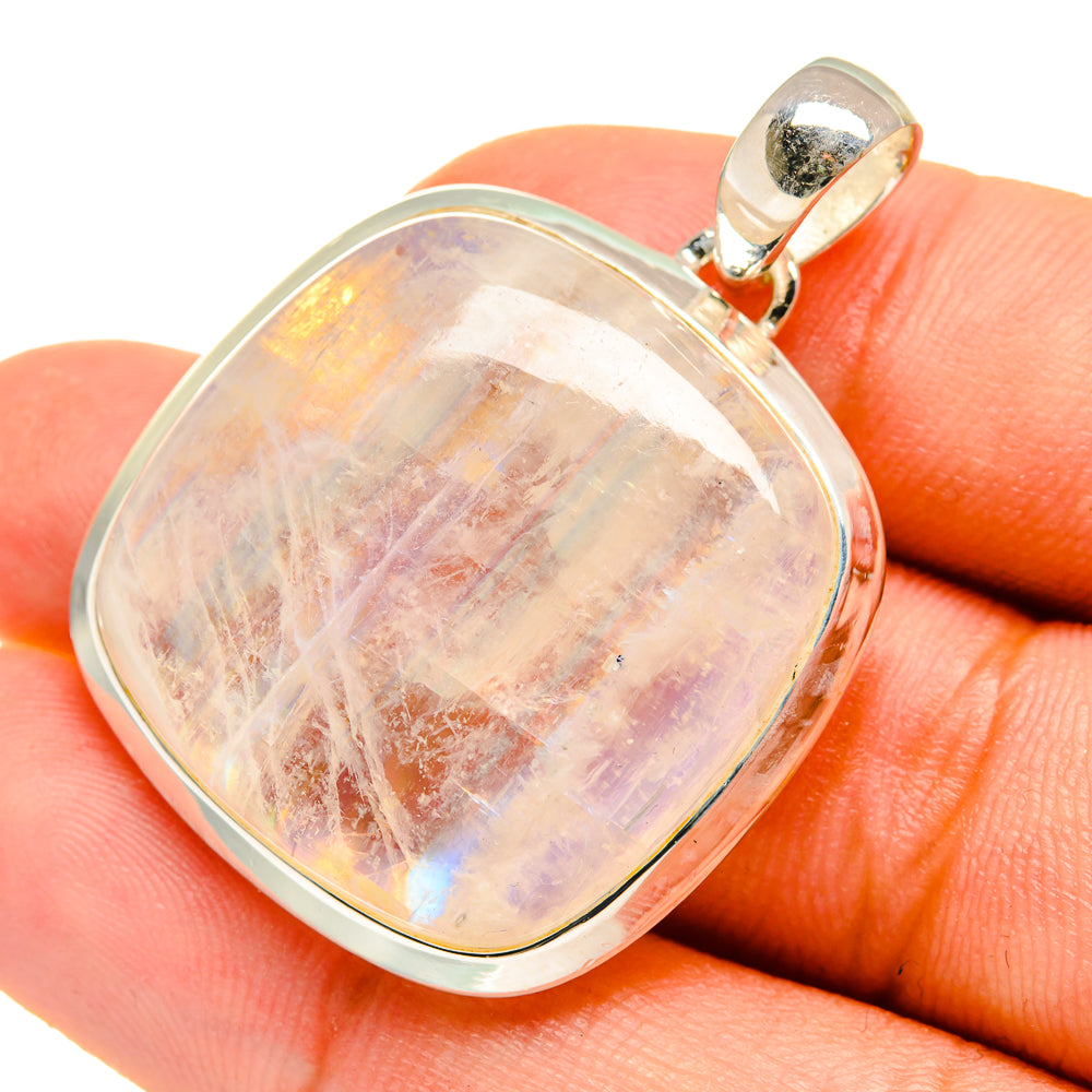 Rainbow Moonstone Pendants handcrafted by Anasilvercos - PD8223