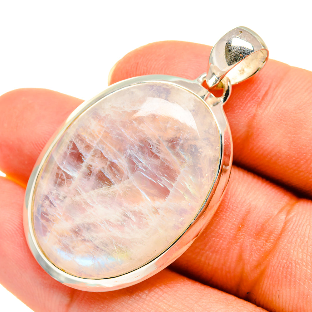 Rainbow Moonstone Pendants handcrafted by Anasilvercos - PD8226