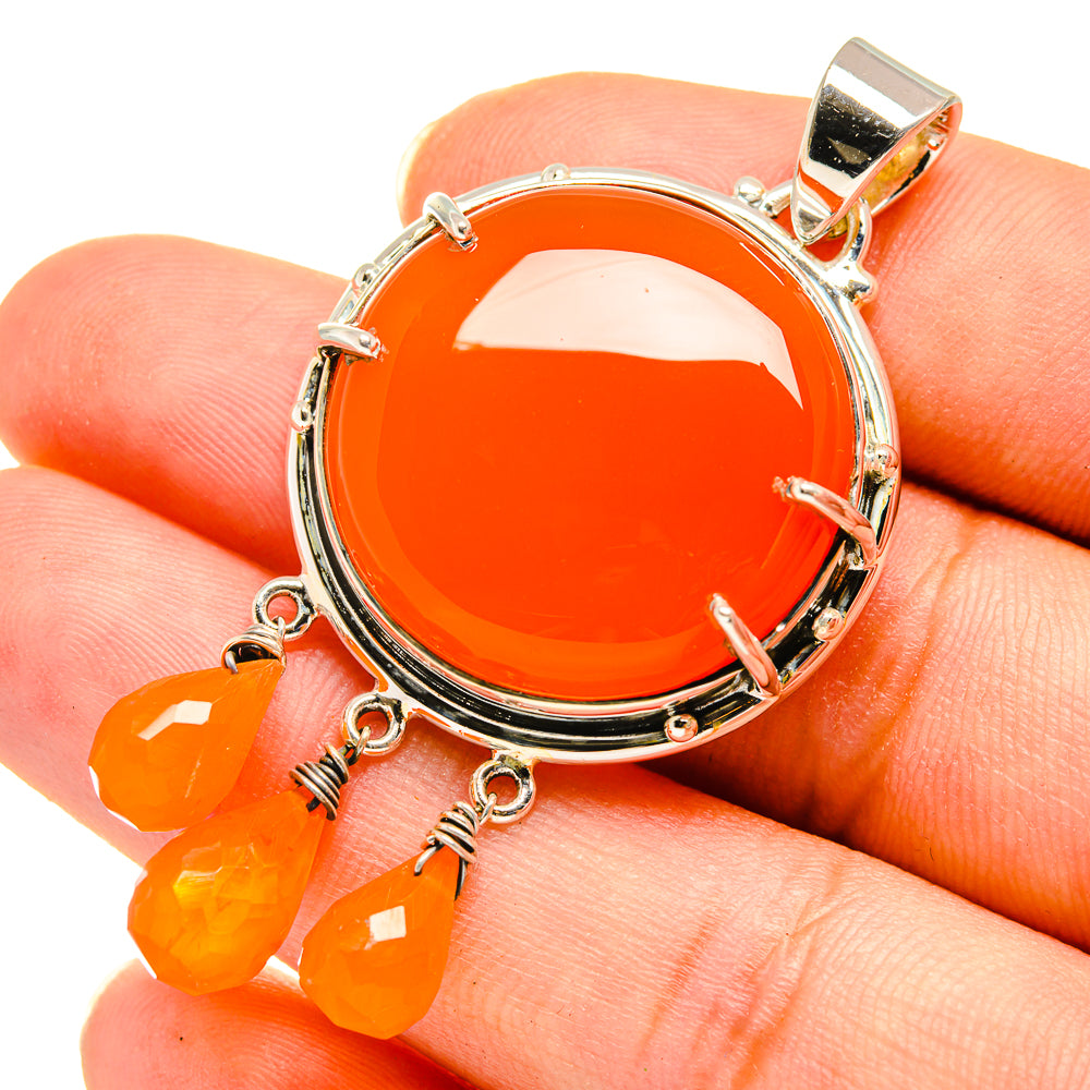 Carnelian Pendants handcrafted by Anasilvercos - PD8261