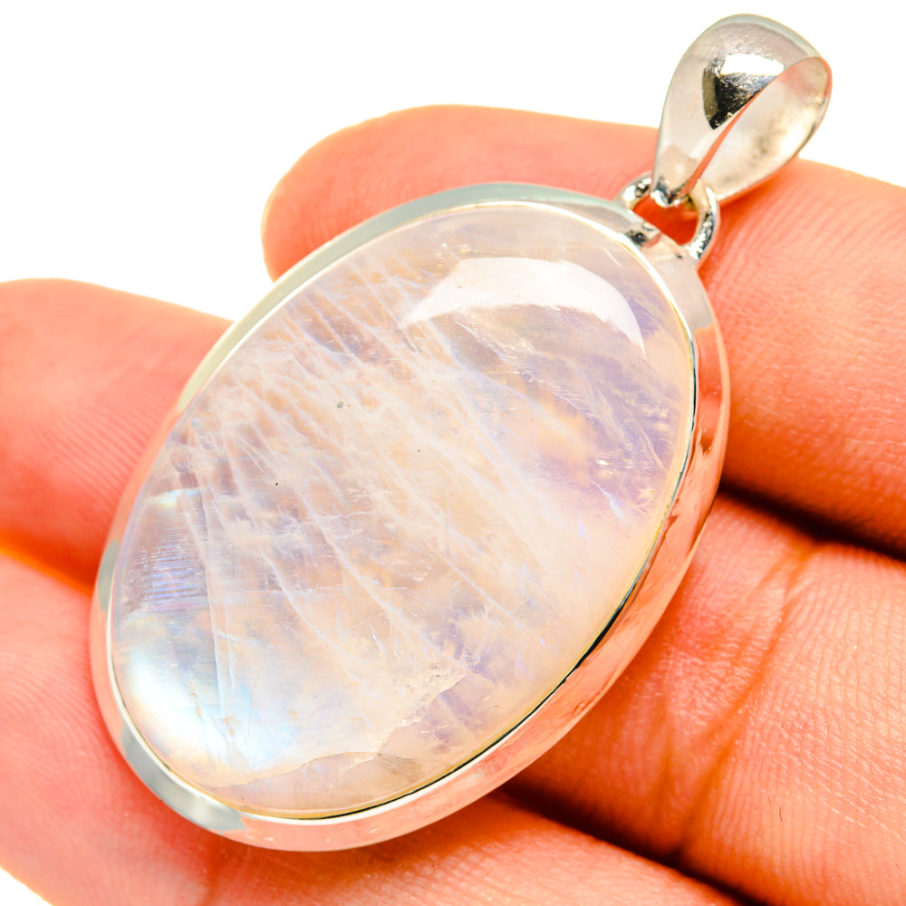 Rainbow Moonstone Pendants handcrafted by Anasilvercos - PD8277
