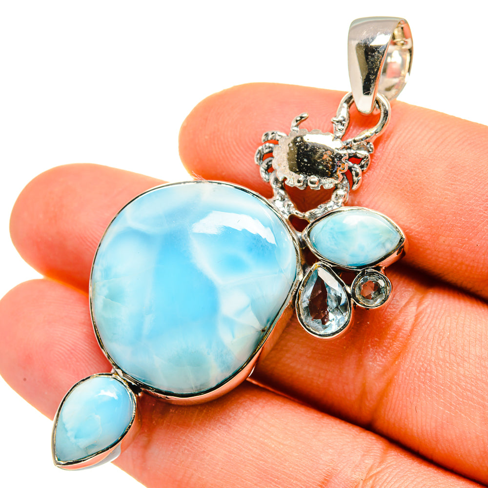 Larimar Pendants handcrafted by Anasilvercos - PD8279