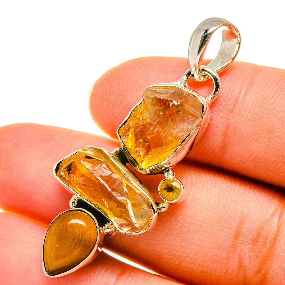 Citrine Pendants handcrafted by Anasilvercos - PD8284
