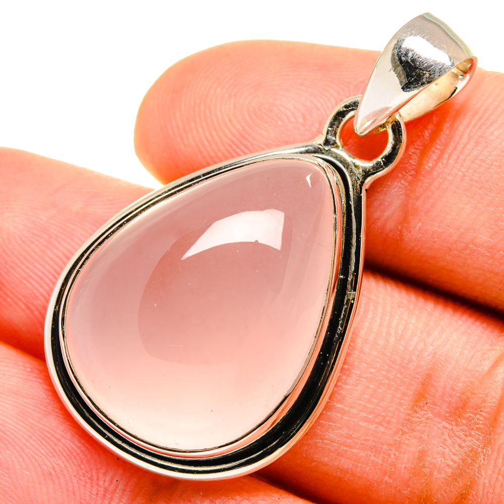 Rose Quartz Pendants handcrafted by Anasilvercos - PD8365