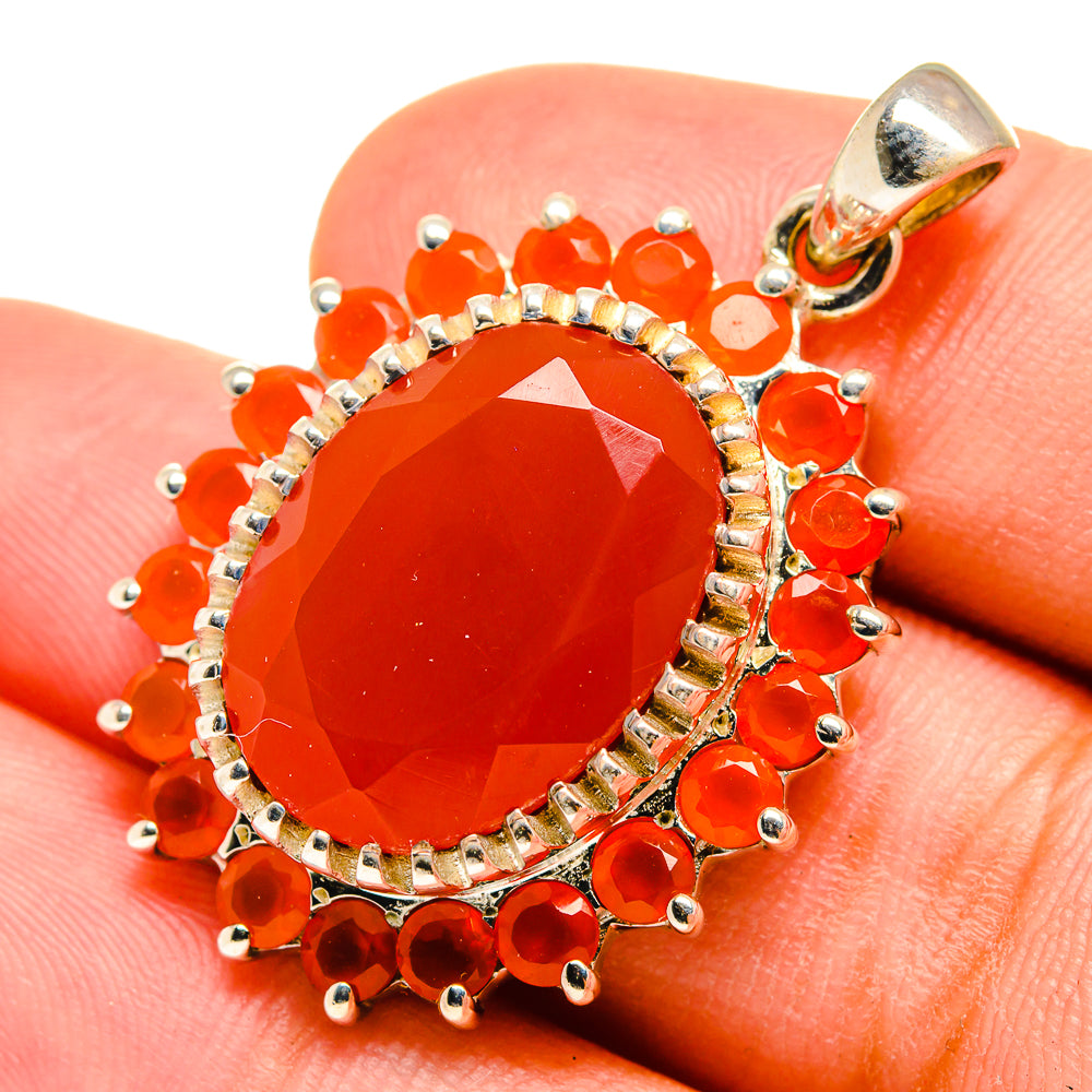 Red Onyx Pendants handcrafted by Anasilvercos - PD8381