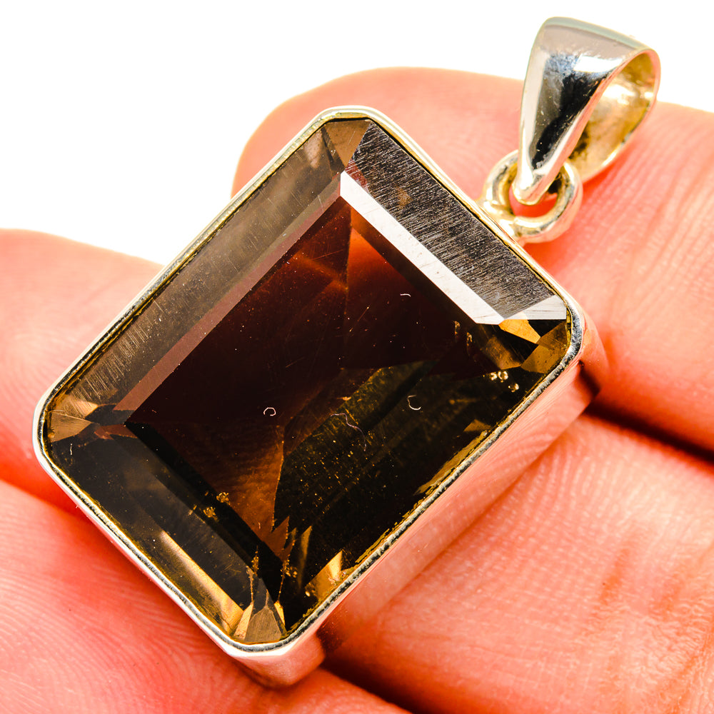 Smoky Quartz Pendants handcrafted by Anasilvercos - PD8386