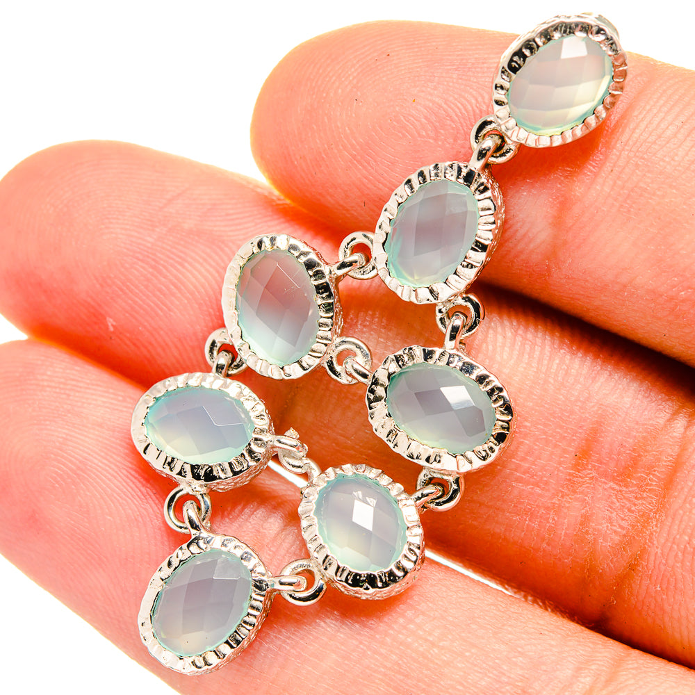 Aqua Chalcedony Pendants handcrafted by Anasilvercos - PD8394