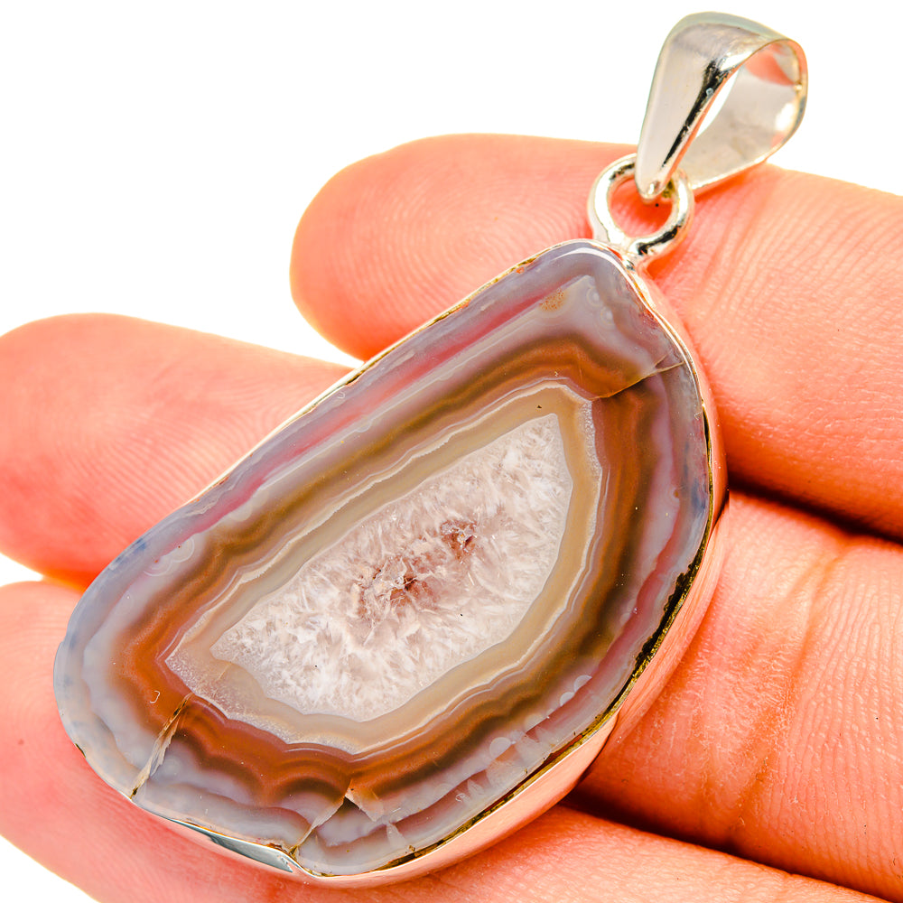 Botswana Agate Pendants handcrafted by Anasilvercos - PD8404