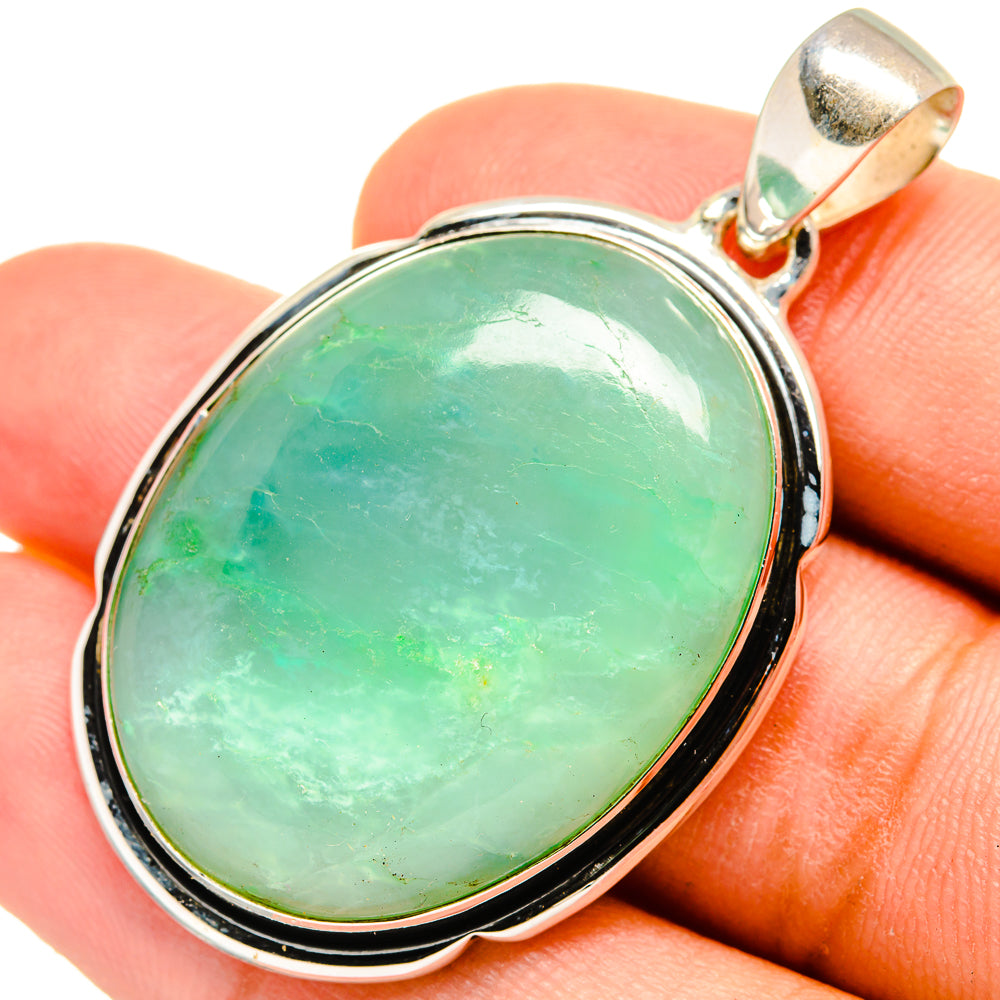 Prehnite Pendants handcrafted by Anasilvercos - PD8407
