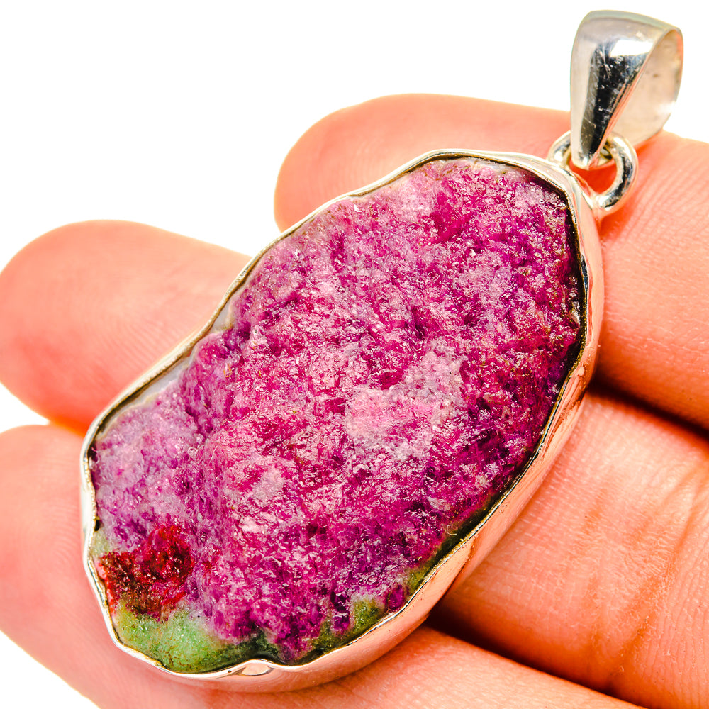 Ruby Zoisite Pendants handcrafted by Anasilvercos - PD8408