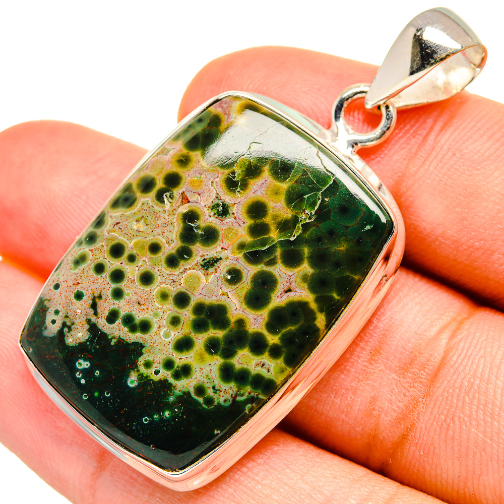 Ocean Jasper Pendants handcrafted by Anasilvercos - PD8411