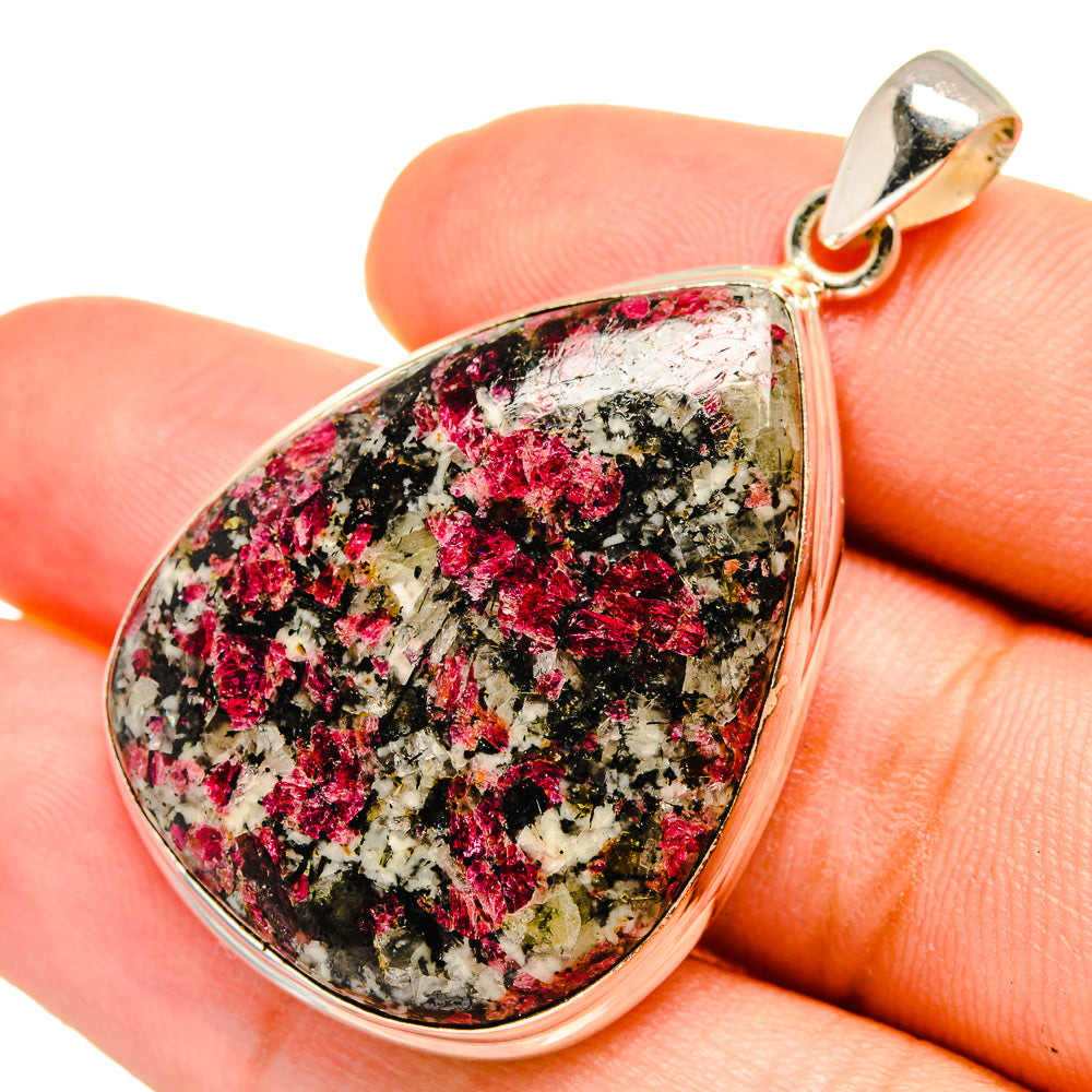 Russian Eudialyte Pendants handcrafted by Anasilvercos - PD8428