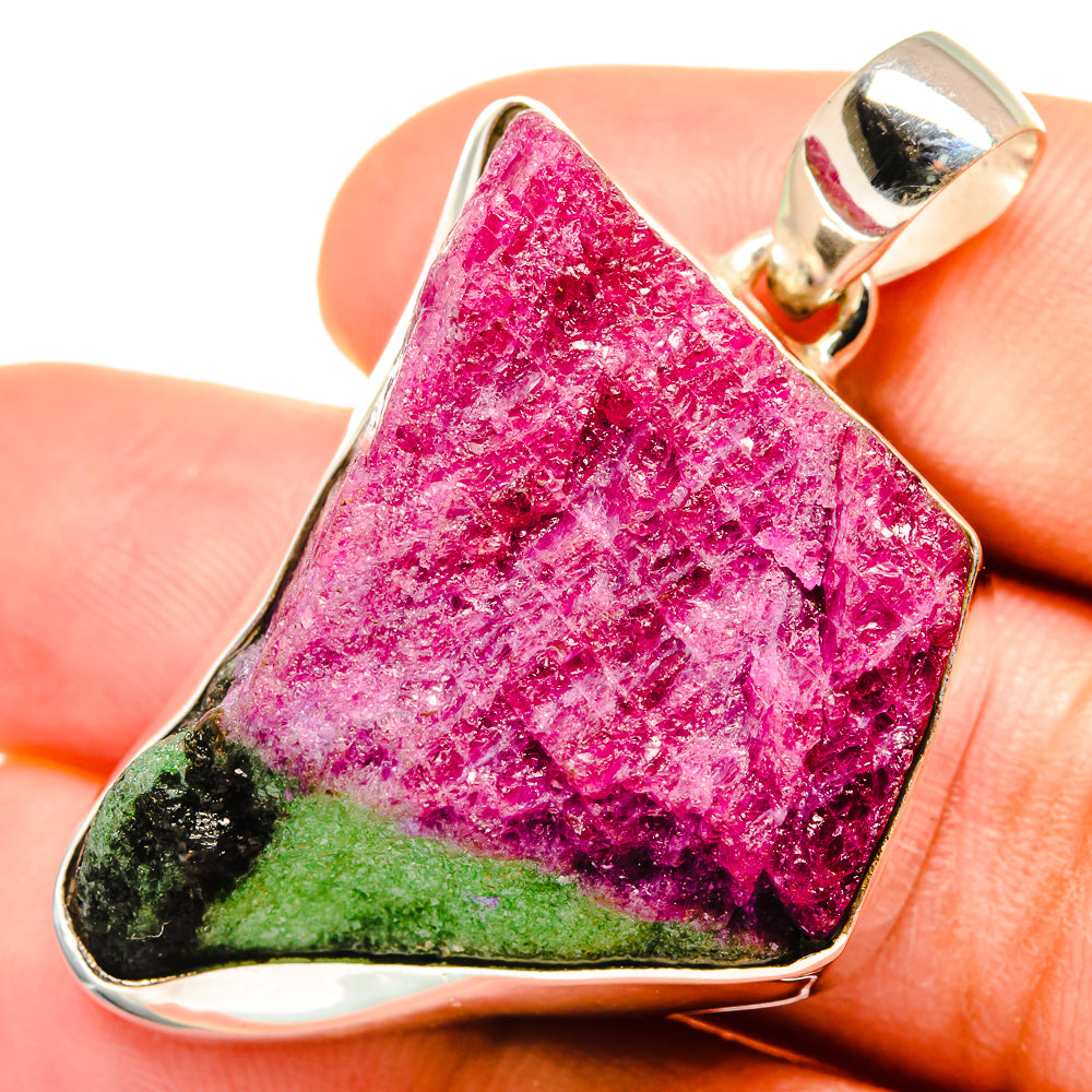 Ruby Zoisite Pendants handcrafted by Anasilvercos - PD8440
