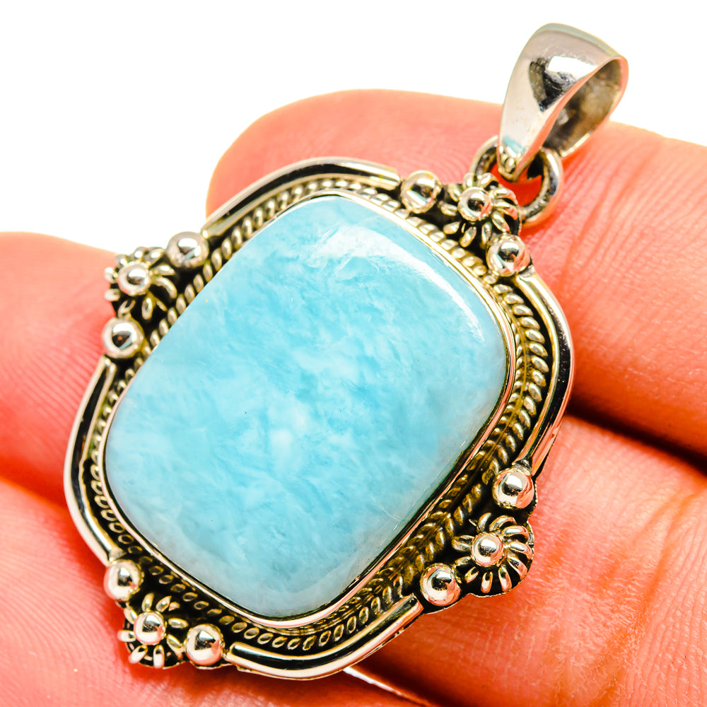Larimar Pendants handcrafted by Anasilvercos - PD8455